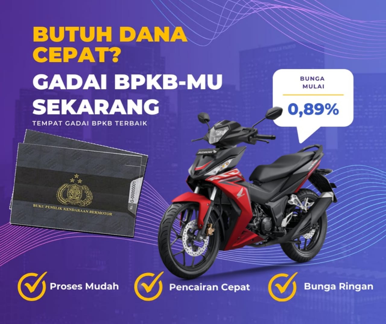 Pinjaman Dana Jaminan Bpkb Motor Honda Supragtr 150 Exclusive Dapat Pinjaman Berapa? Seperti Ini Simulasinya